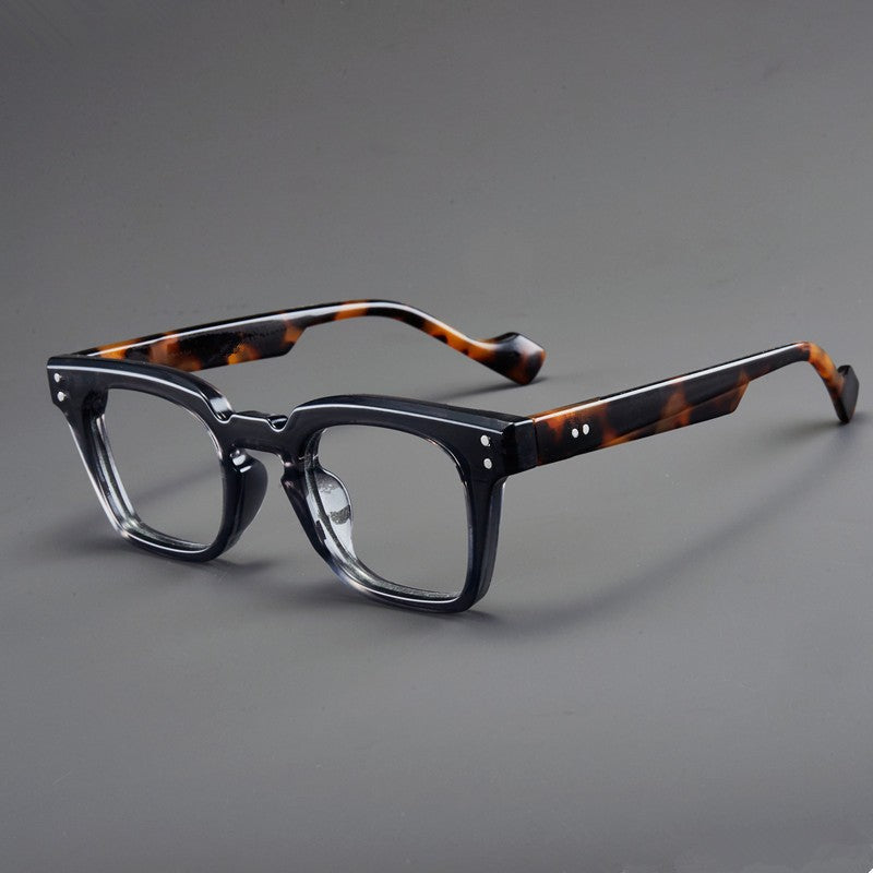 new square frame reading glasses retro printing glasses frame men women high-definition presbyopia glasses farsighted glasses