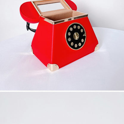 Handle Telephone Shaped Women Evening Handbags Designer Party Clutch Purse Chic Shoulder Bags Female Leather Crossbody Bag Totes