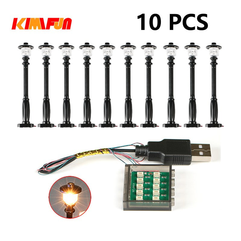 10PCS 0.8mm Pino RGB LED Blocos de Montar USB Lâmpada DIY Luz de Rua Cidade Decoração Elétrica 1X1 Tijolo Compatível com Todas as Marcas