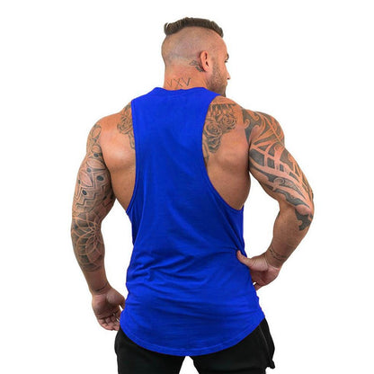 TRAIN LIKE A MACHINE Cotton Bodybuilding Tank Top Mens Workout Singlets Fitness Stringer Clothing  Sleeveless Men's casual vest