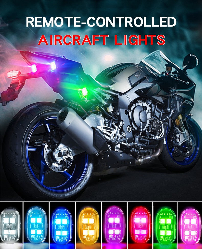 Luzes de advertência de helicóptero de aeronaves leves sem fio recarregáveis RGB LED Strobe Lights LED Flash Light