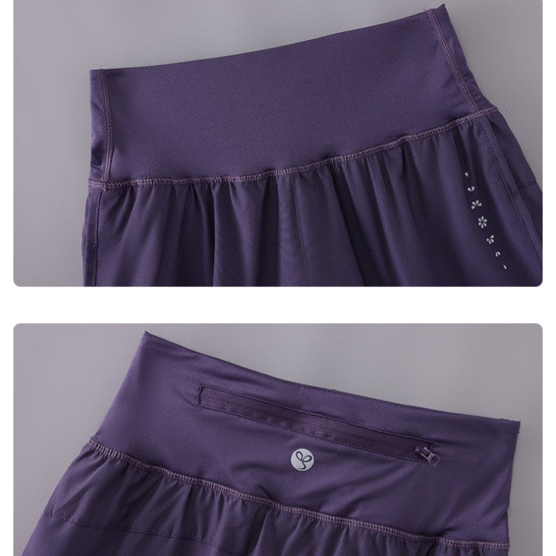 DRUR Women's Cycling Shorts High Waist Quick Drying Yoga Shorts Woman Summer Sports Short Pants With Inner Lining Gym Clothing