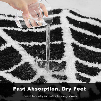 Halloween Bath Mat Gothic Bedroom Carpet Spider Web Floor Bathroom Home Decor Decoration Kitchen Living Rugs Room Rug Mats