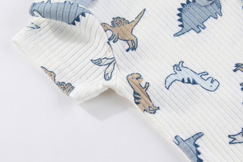 Unisex Bodysuits 4/5PCS Cotton Newborn Baby Girl Clothes Set Short Sleeve Print Baby Boy Clothes Summer Solid Color Bebes