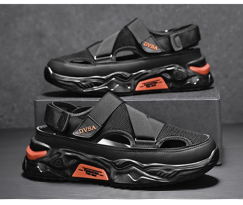 Summer Men Sandals Genuine Leather Mens Casual Shoes Outdoor Men Leather Sandals for Men Beach Shoes Roman mens Shoes