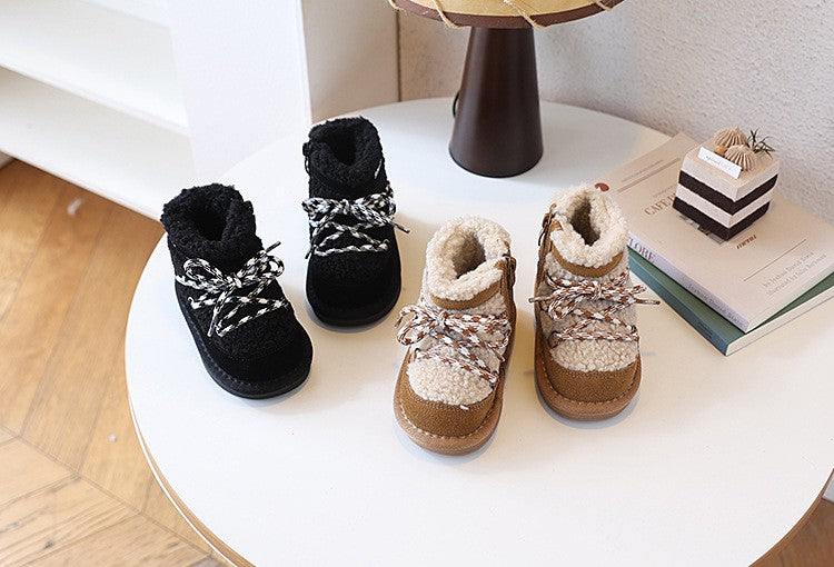 2025 New Winter Children Snow Boots Warm Plush Rubber Sole Toddler Kids Sneakers Infant Shoes Fashion Boys Girls Boots EU 21-30