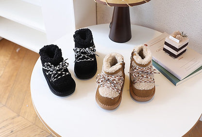 2025 New Winter Children Snow Boots Warm Plush Rubber Sole Toddler Kids Sneakers Infant Shoes Fashion Boys Girls Boots EU 21-30