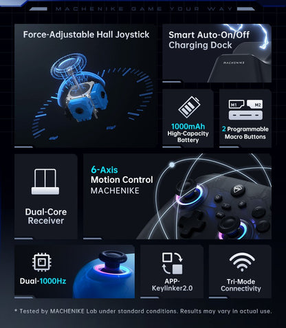 Machenike G3V2 G3Pro PC Gaming Controller Hall Joysticks Hall Effect Gamepad for Nintendo Switch iPhone Android Mobile Phone PC