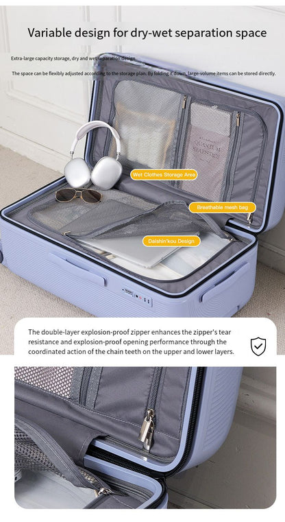 Plastic Frame Thickened Handle Luggage Large Capacity 24-inch Travel Bag 20-inch Checked Luggage Explosion-proof Password Suitca