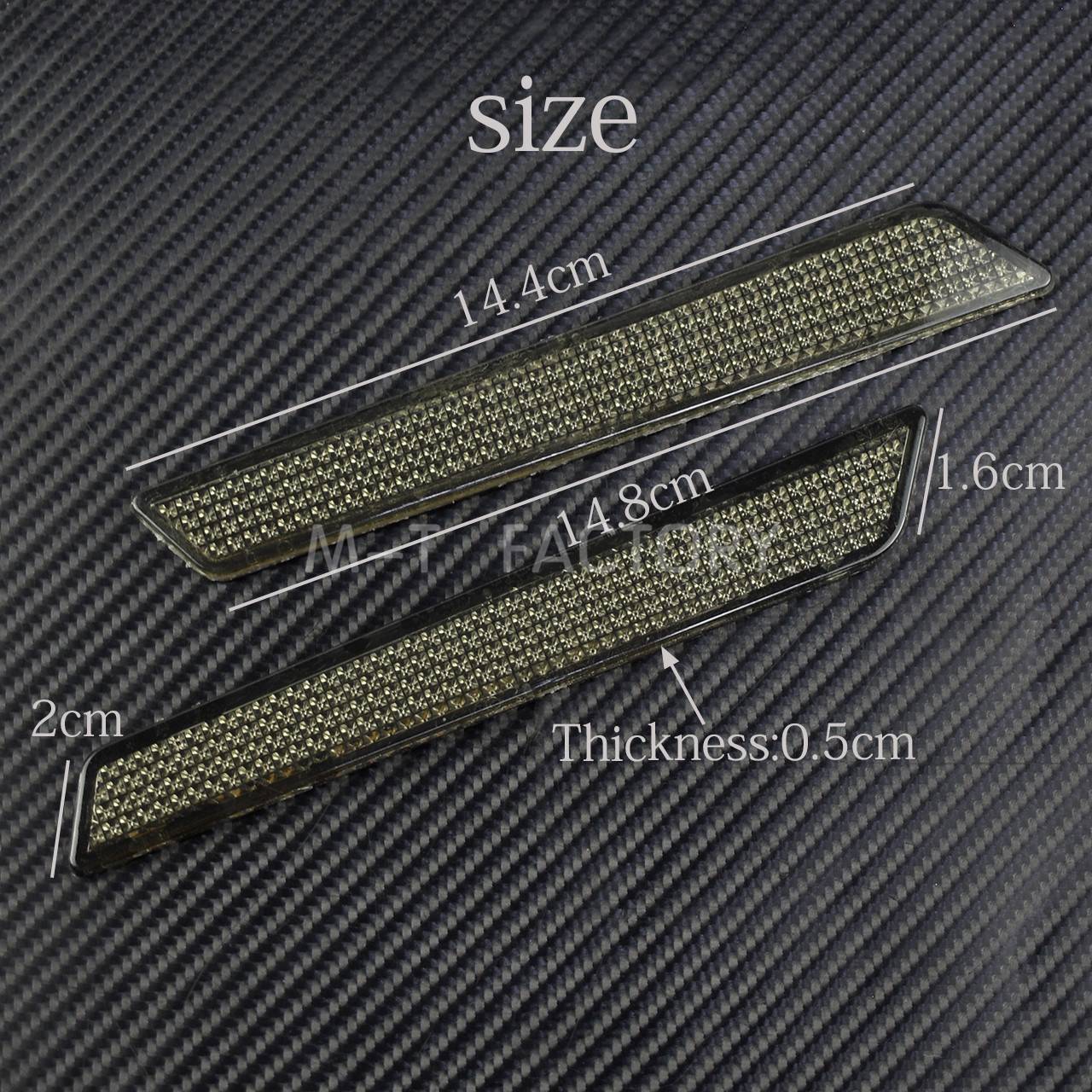 Motorcycle 2PCS Hard Saddlebag Smoke Guard Latch Covers Reflector For Harley Touring Road King Road Street Glide FLT 2014-2018