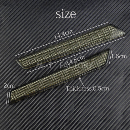 Motorcycle 2PCS Hard Saddlebag Smoke Guard Latch Covers Reflector For Harley Touring Road King Road Street Glide FLT 2014-2018