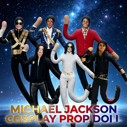 Michael Jackson Cosplay Prop Doll Plush Figure Abstract Joint Mobility Dolls Soft Stuffed Room Decoration Props Collection Gift
