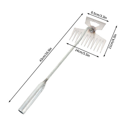 Manganese Steel Weeding Rake Double-end Rake Shovel Multi-purpose Digging Vegetables Loosen Soil Gardening Planting Hand Tools
