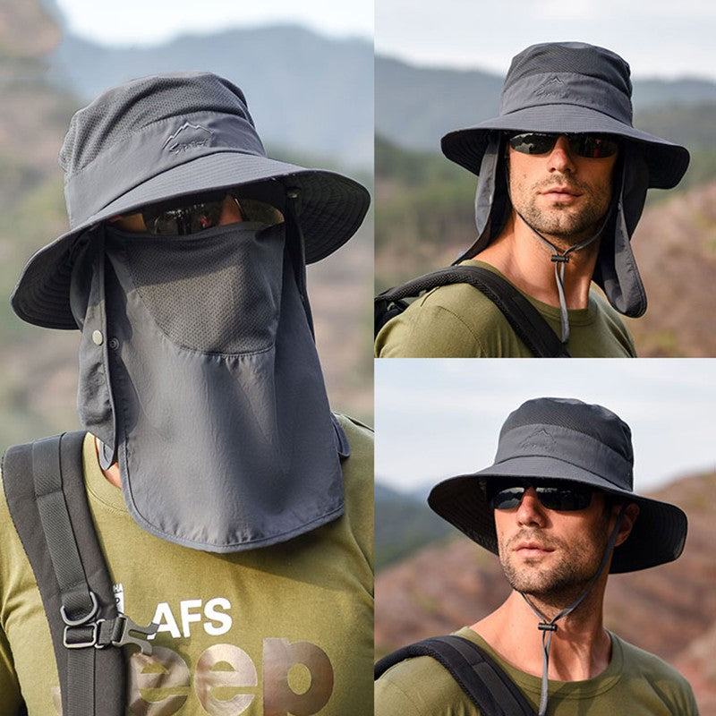 Chapéu Bucket Chapéu de Sol Proteção Solar Primavera Verão Boné Boonie Impermeável para Pesca Caminhada Jardim Safári Praia