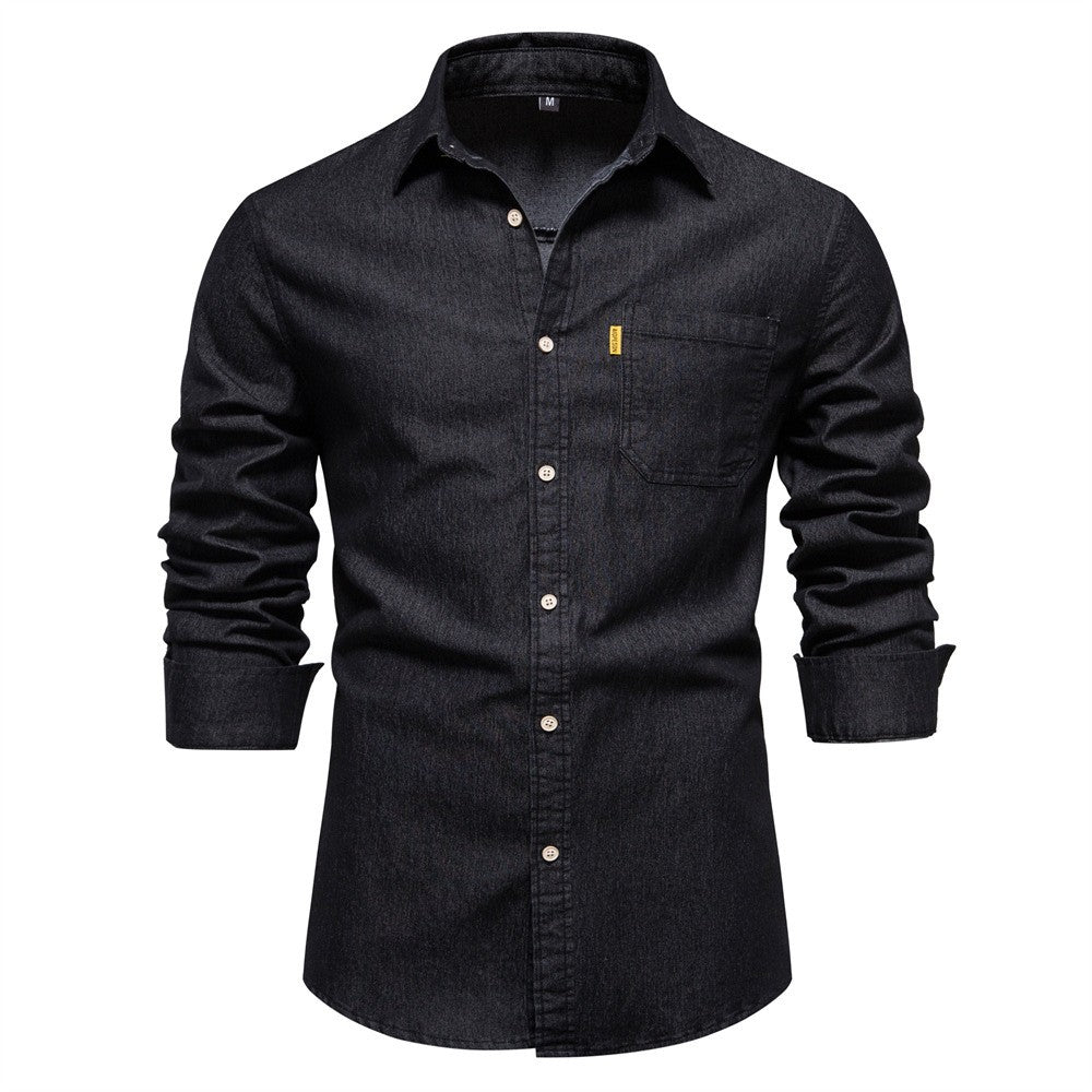 Spring Autumn New Men's Denim Shirts Fashion Casual Long Sleeve High Quality Cotton Shirt Jackets Vintage Slim Male Jean Shirts