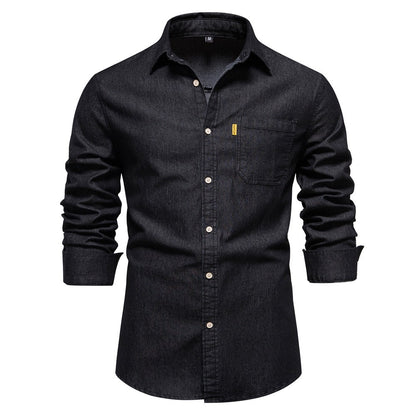 Spring Autumn New Men's Denim Shirts Fashion Casual Long Sleeve High Quality Cotton Shirt Jackets Vintage Slim Male Jean Shirts