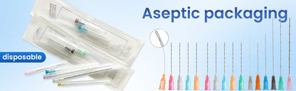 Microcannula Sterile Medical Fine Needle 18G 22G 25G 38mm 50mm 70mm Single Packaged Blunt Cannula For Fillers