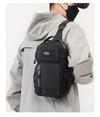 Men Riding Backpack Large Capacity Chest Bag Lightweight Crossbody Sling Bag Casual Outdoor Shoulder Pack for Men Crossbody Bags