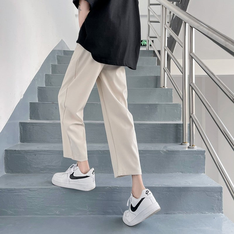 2025 Loose Men's Suit Solid Color Blazers Formal Office Pants Business Trousers Community Fashion Dress Korean Male Clothing X40