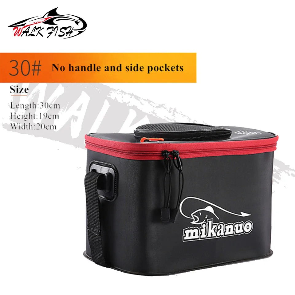 WALK FISH Bolsa de Pesca Espessa Dobrável de EVA Balde de Pesca Portátil Caixa de Peixe Vivo Armazenamento ao Ar Livre Bolsa Impermeável para Acampamento e Caminhada