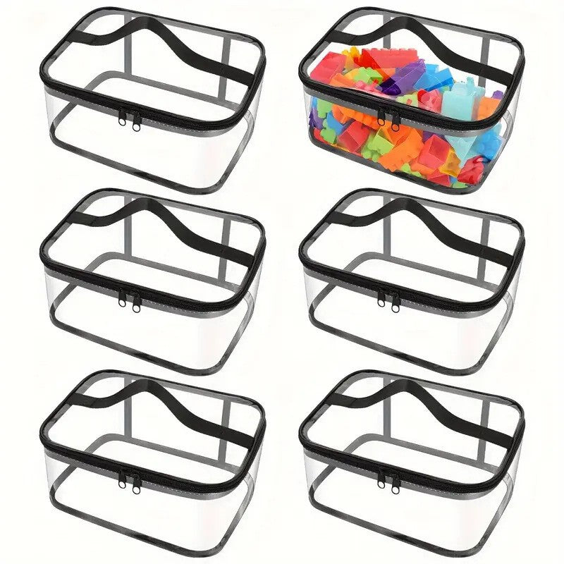 Transparent Mesh Zipper Toy Storage Bag - Large Capacity Puzzle and Block Organizer, Ideal for Toy and Building Block Storage So