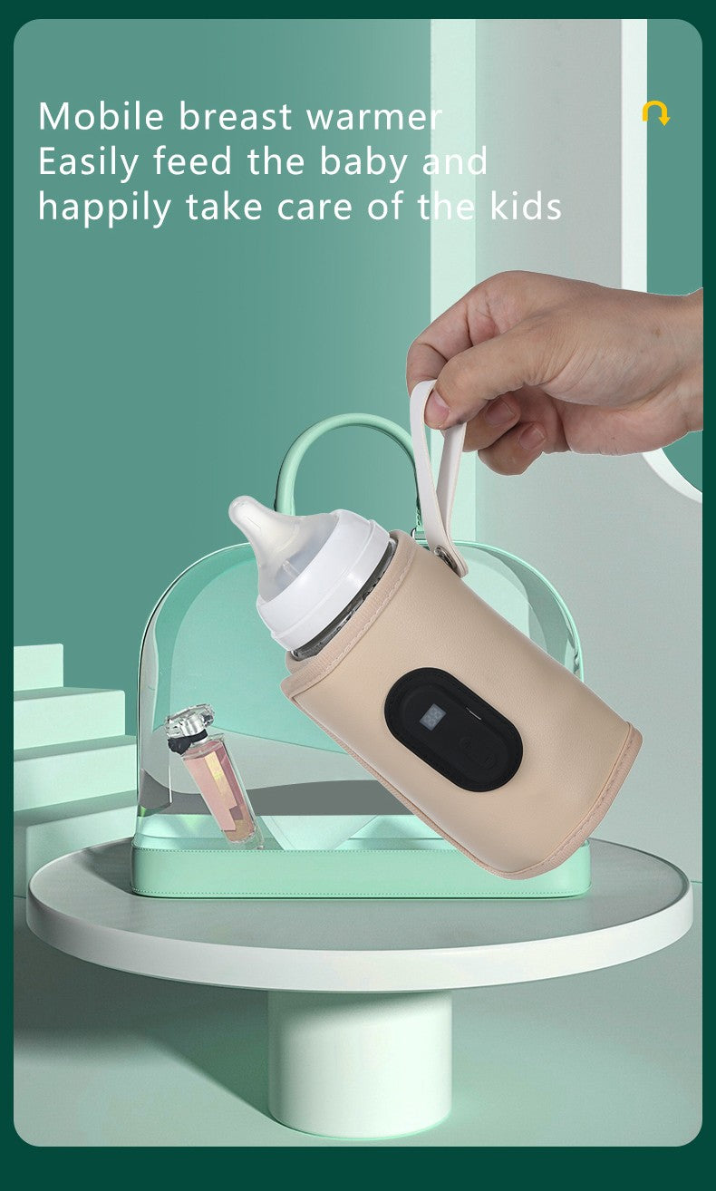 Digital display bottle insulation package warm milk milk regulator portable heater heating constant temperature 20-speed adjustm