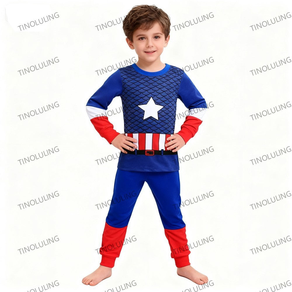 Autumn Kids McQueen Boutique Pajamas Sets 100% Pure Cotton Mickey Minnie Elsa 2pcs Pyjamas for Baby Boys Girls Toddler Sleepwear