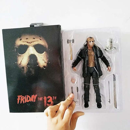 O 13º Brinquedo de Figuras NECA Sexta-Feira 13 Freddy Jason Voorhees Figura de Ação de Sangue Modelo Colecionável do Jason Presentes de Natal Halloween