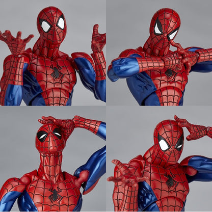 Revoltech Spiderman Figura Amazing Yamaguchi No.002 Homem-Aranha Boneco de Ação Modelo de Coleção Peter Parker Figuras Articuladas Brinquedos