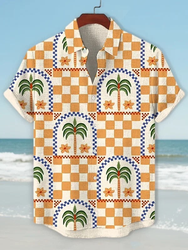 Men's beautiful graphics Shirts Fashion Short Sleeve Button Down Lapel Shirts For Summer Oversized Tops Casual Hawaiian Shirts