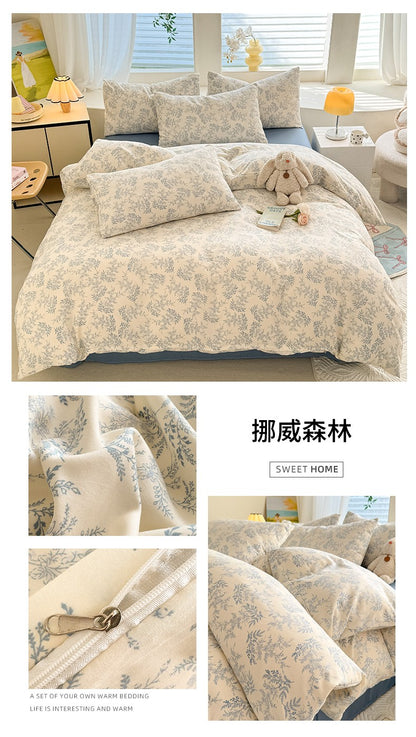 Cute Dog Printed Duvet Covet Set Brown Color Comforter Cover with Pillowcase for Kids Single/Queen/King housse de couette Full