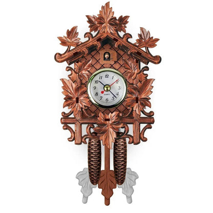 Wooden Hanging Wall Clock Bird Alarm Clock Cuckoo Clocks For Home Kid's Room Decoration Quartz Watch Decorative Home Decor