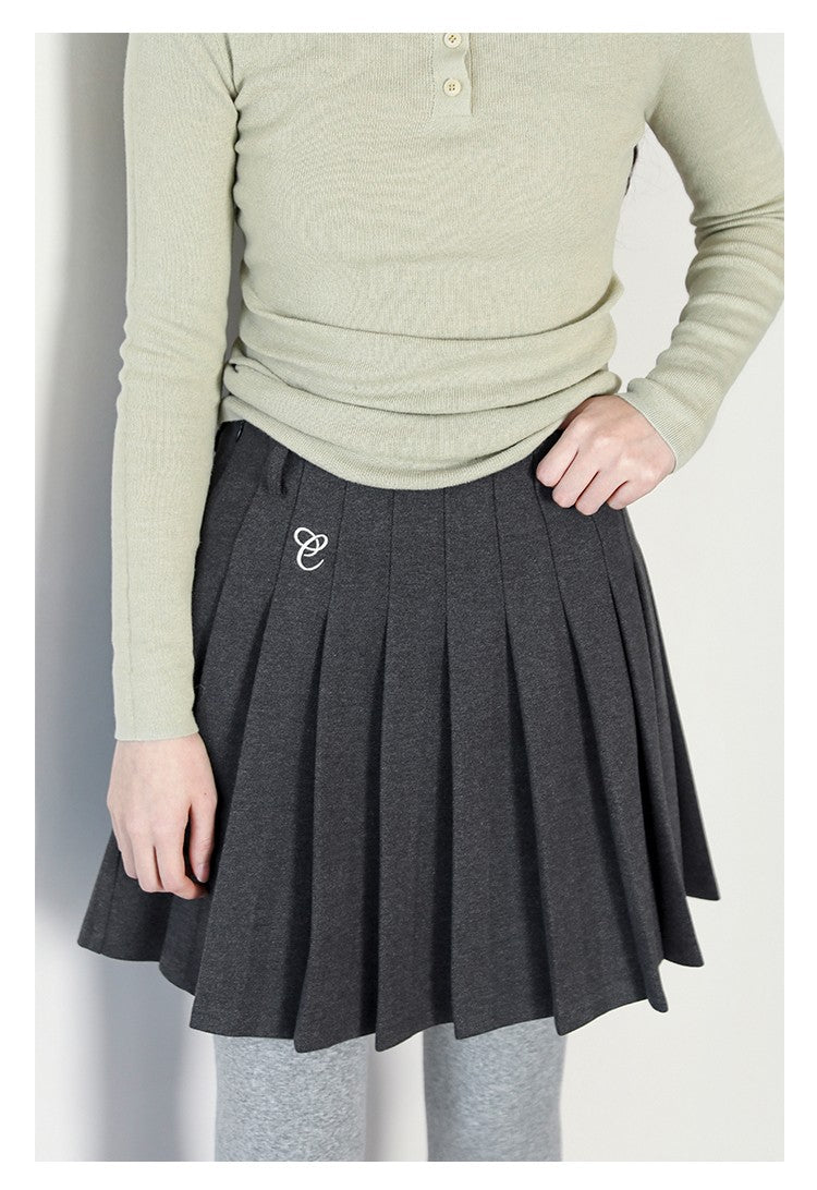 CHIC VEN Women Pleated Skirt High Waist Casual Preppy Style A-line Thick Mini Skirt for Girl Autumn Winter 2025 Ladies Clothing