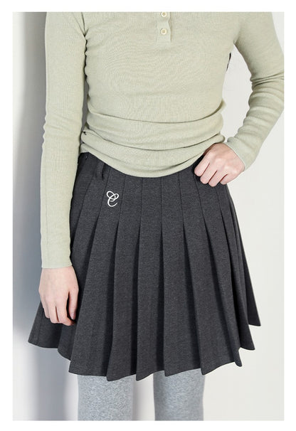 CHIC VEN Women Pleated Skirt High Waist Casual Preppy Style A-line Thick Mini Skirt for Girl Autumn Winter 2025 Ladies Clothing