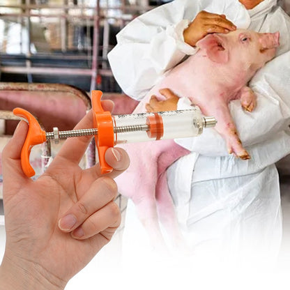 Seringa de alimentação de aves, ratos e papagaios – Injeção de vacina ajustável com tubo reto de 10 ml/20 ml para ferramentas veterinárias