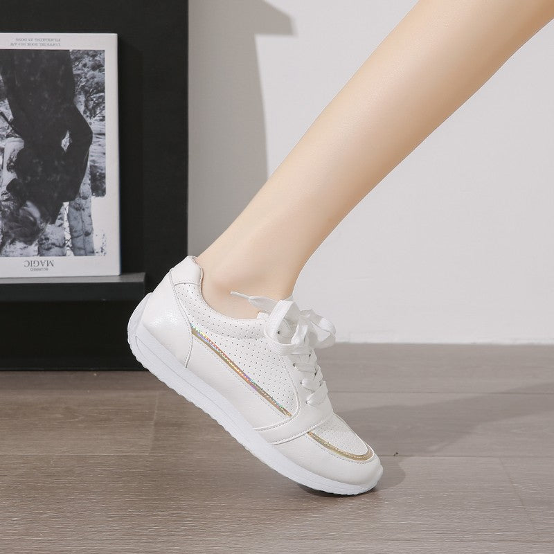 2025 Women's Mesh Sneakers Patchwork Lace Up Flat Shoes for Women Lightweight Female Shoes Classic Versatile Zapatillas De Mujer