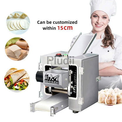 Máquina Automática Profissional de Massa para Dumpling, Laminadora Elétrica de Massa para Wonton Gyoza, Equipamento Comercial de Cozinha para Restaurantes