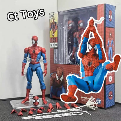 Ct Toys Homem-Aranha Mafex 185 Traje Clássico Anime Figure Ver Miles Morales 2099 Homem-Aranha Boneco de Ação Brinquedos Presente Infantil