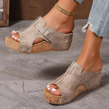 Women Comfortable Platform Sandals Open Toe Wedge Sandals Summer Lightweight New Slippers Fashion Casual Designer Women Shoes