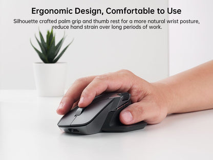 Rapoo MT760/MT760Mini Multi-mode Rechargeable Wireless Bluetooth Mouse Ergonomic 4000 DPI Support Up to 4 Devices Office Mice