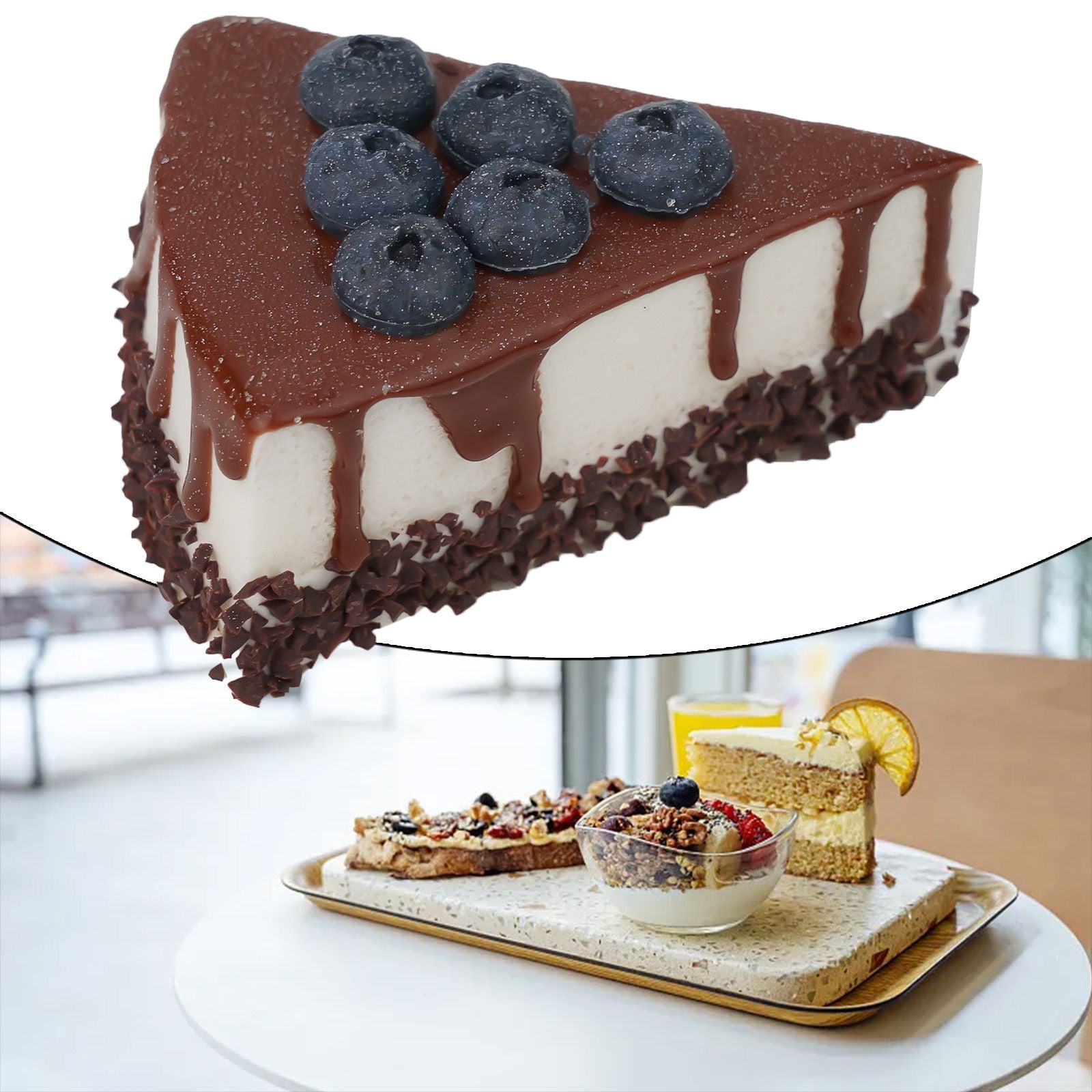 Artificial Fruit Cakes Simulation Cake Photography Props Dessert Shop Ornaments Home Kitchen Decoration Kids Toys