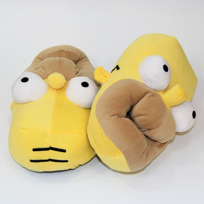 Novos Chinelos de Pelúcia Quentinhos de Inverno Anime Pokémon Pikachu Eevee Umbreon Simpson Kawaii Para Adultos e Crianças Sapatos de Casa Internos