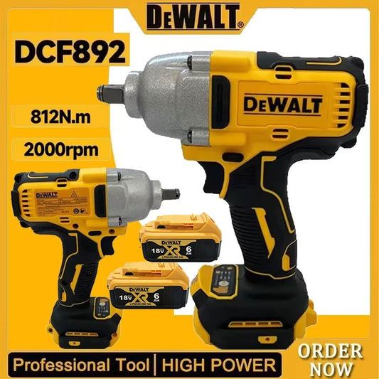 Dewalt DCF892 812N.m Brushless Electric Wrench 1/2 Inch Cordless Impact Driver High Torque Three Speed Auto Repair Power Tools
