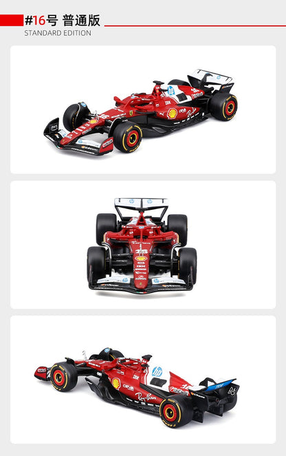 2025 Bburago 1:43 Ferrari SF-25 F1 16# Charles Leclerc 44# Lewis FORMULA1 Carro de Liga em Miniatura Diecast Modelo de Coleção Brinquedos Presente