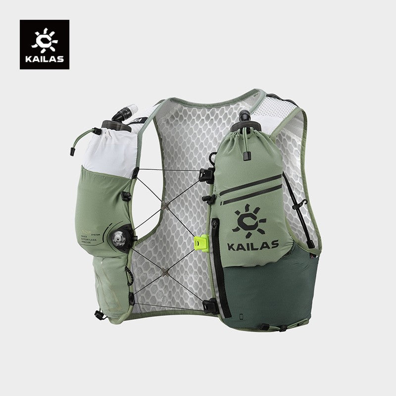 KAILAS FUGA AIR 8L Unisex Travel Marathon Trail Running Hiking Cycling Backpacks  with Dual Soft Water Bottles KA2554005