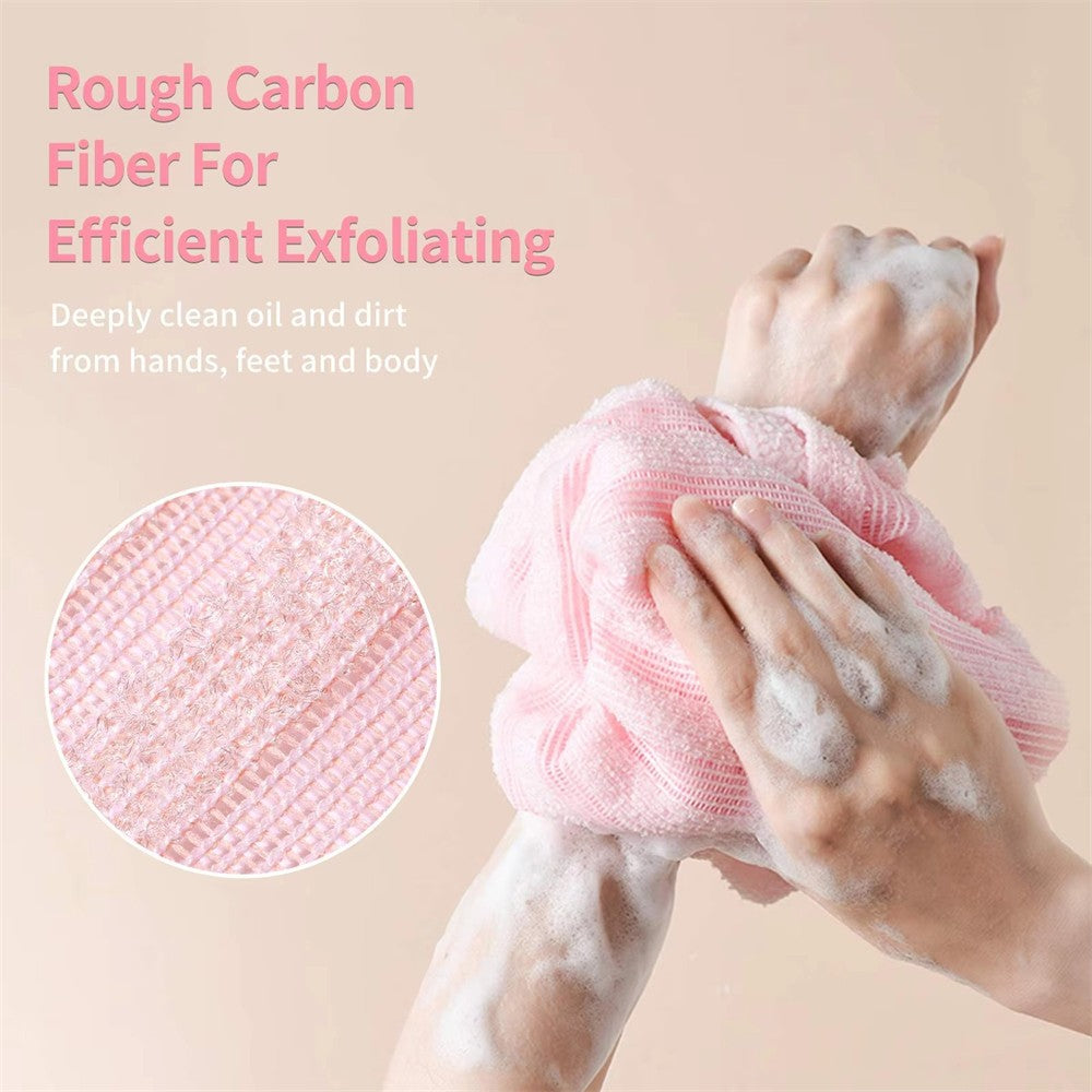 1pc Exfoliating Back Body Scrubber For Shower Bath, Long Strip Rubbing Scrub Towel, Exfoliating Washcloth