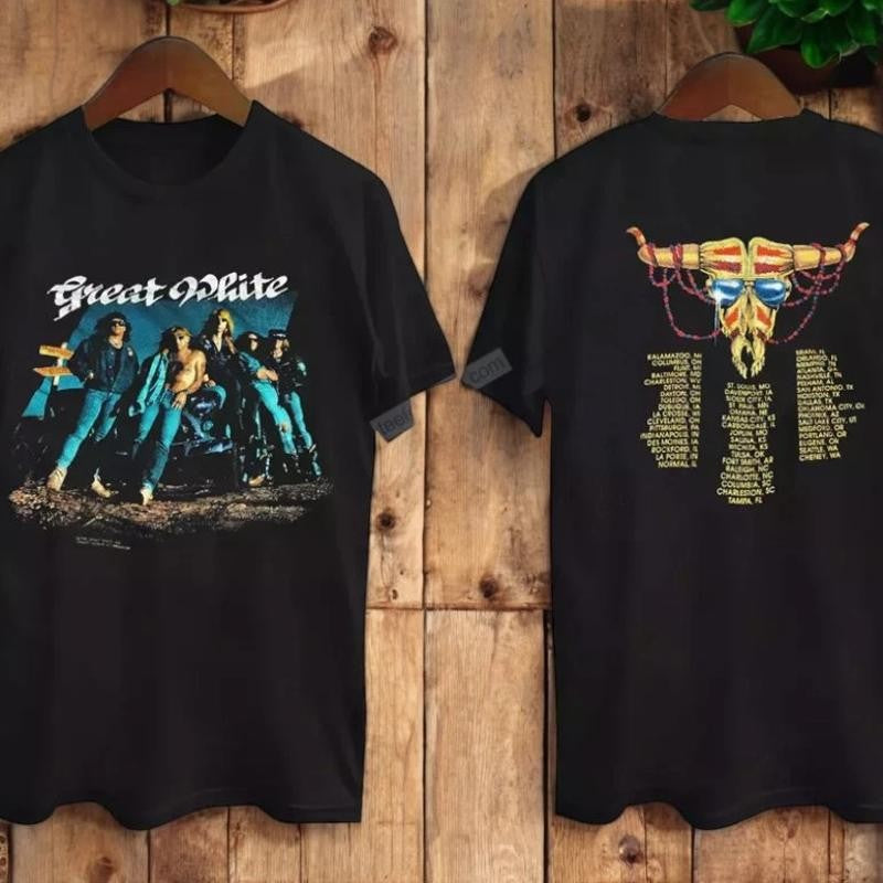 Great White Tour Concert 90s T-Shirt