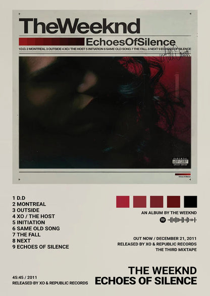 Music Album Star The Weeknd Hip Hop Posters Prints Canvas Painting Singer Wall Art Picture for Living Room Home Decoration Gift