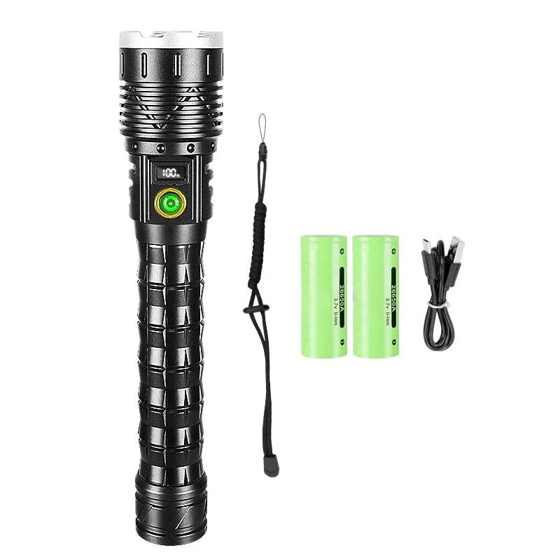 10000mAh High Power Led Flashlight 5000M Long Range Torch Rechargeable Ultra Powerful Outdoor Tactical Hand Lamp Camping Lantern