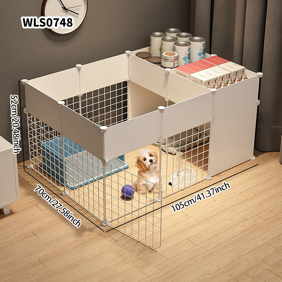 Cercadinho para Cães, Casa Interna, Gaiola, Cão de Porte Pequeno e Médio, Teddy, Corgi, Porta de Isolamento, Grade de Proteção, Canil